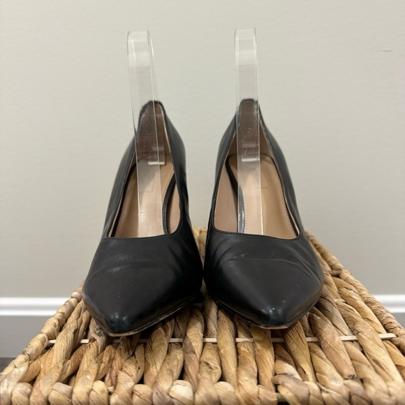 Antonio Melani Holly Black Leather Block Pump Heel 8.5 - Picture 4 of 10